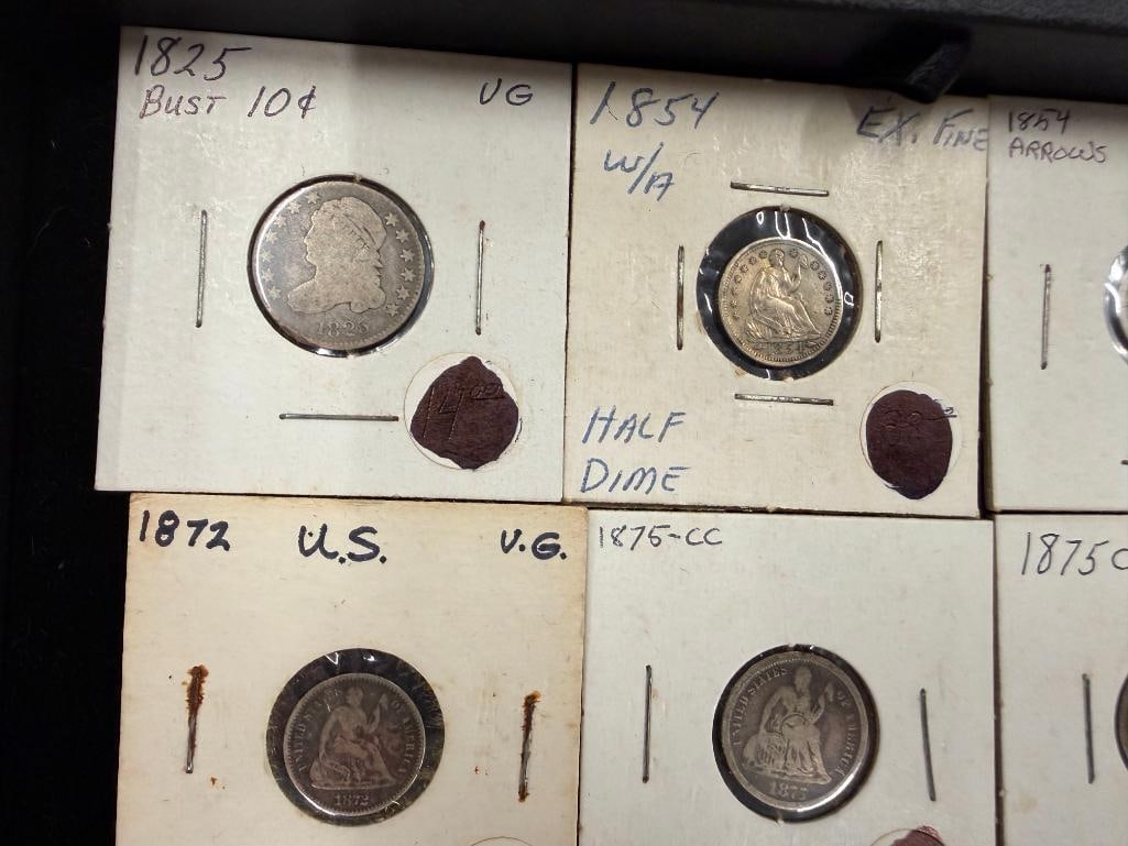 9 U.S. Silver Dimes - 2