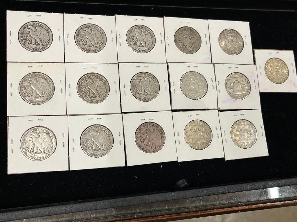 16 U.S. Silver Half Dollars - 2