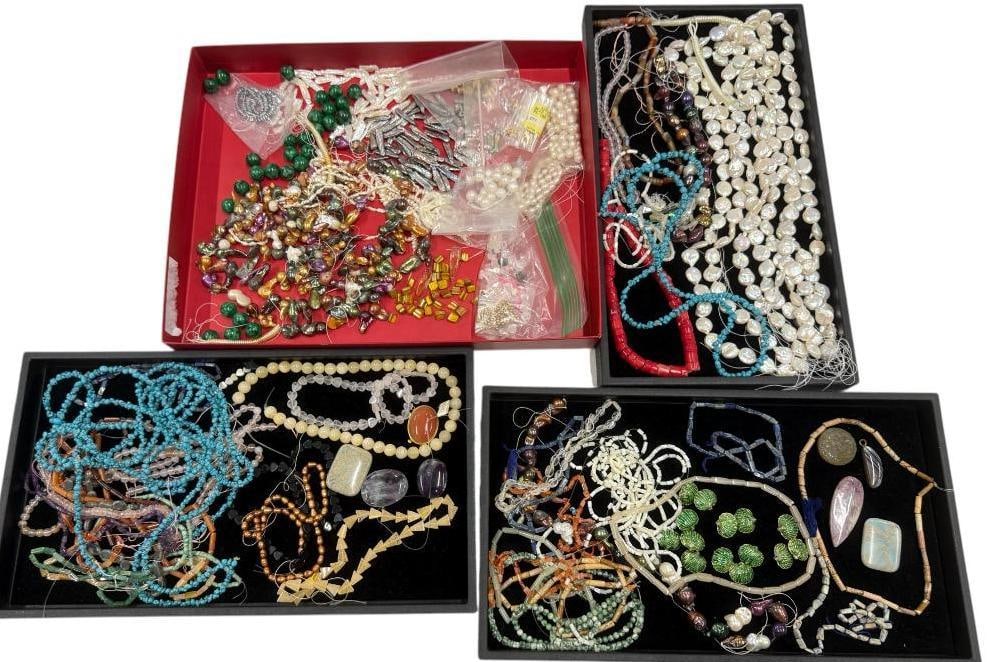 Costume Jewelry Beaded necklaces and beads: Costume Jewelry Beaded necklaces and beads.