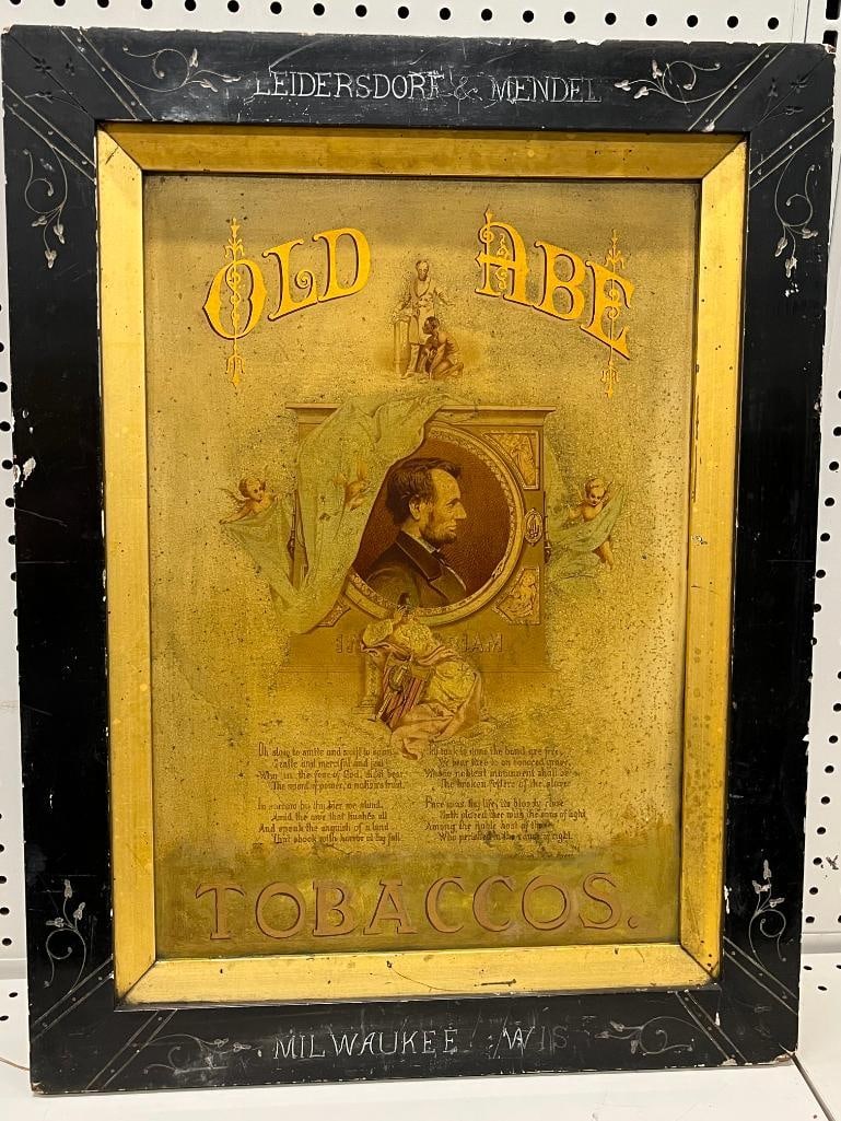 Old Abe Tobacco advertising sign (1 of 4)