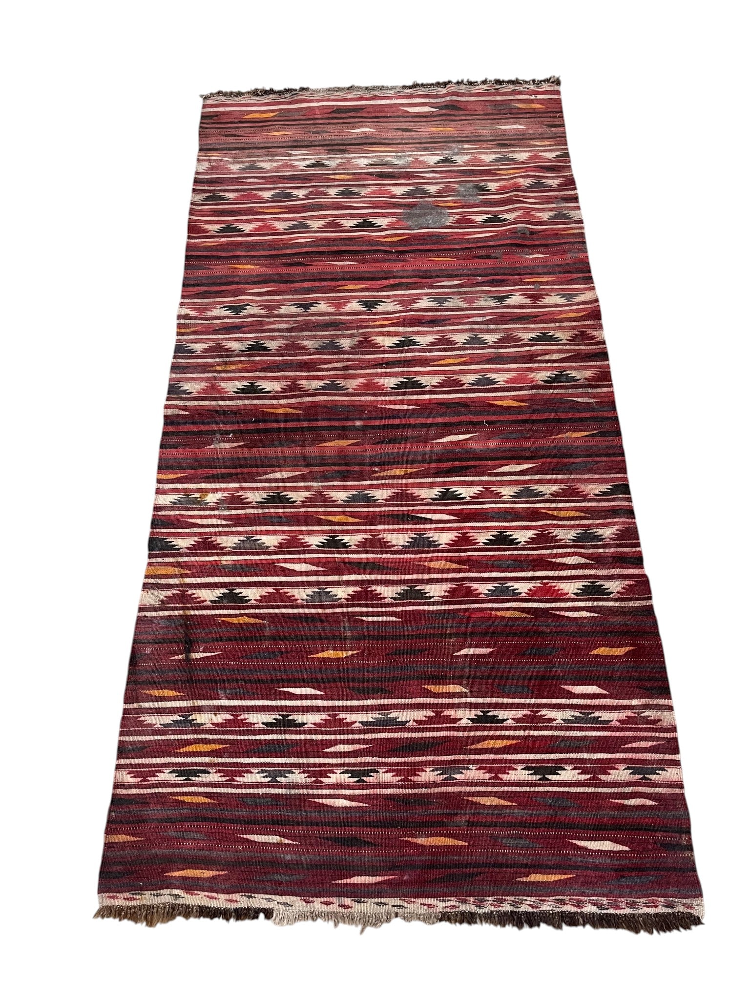 Navajo woven rug: Navajo woven rug. Approx. 82 x 40 inches.