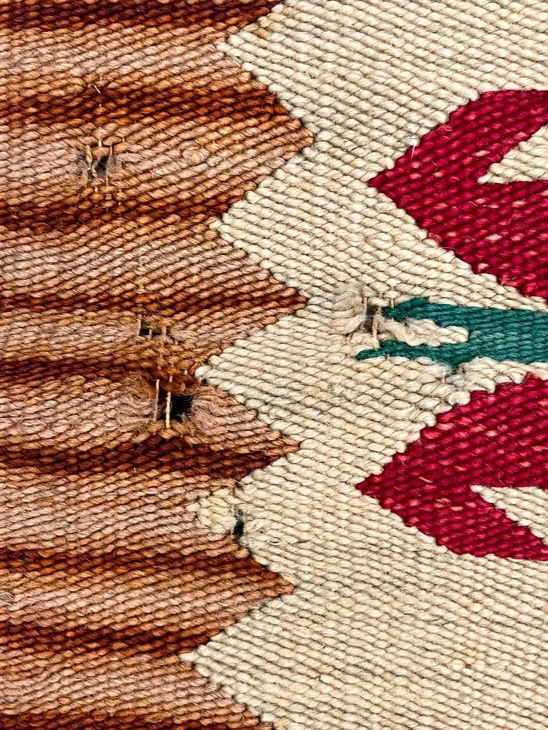 Native American rug with geometric patterns - 11