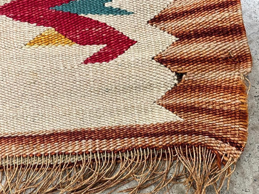Native American rug with geometric patterns - 12