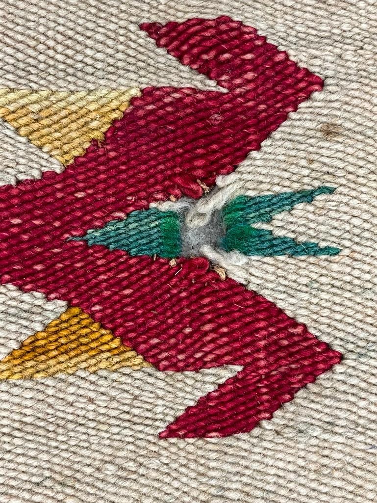 Native American rug with geometric patterns - 8