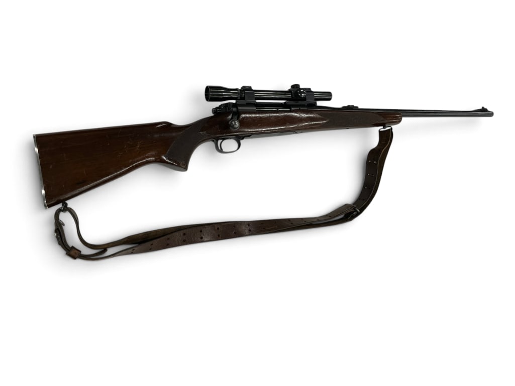 Winchester Model 70 375 H&H Magnum Pre 1964: Winchester Model 70 375 H&H Magnum Pre 1964. Pre '64. Includes Lyman Alaskan scope. Overall length approx. 44 inches. Serial # 250037.