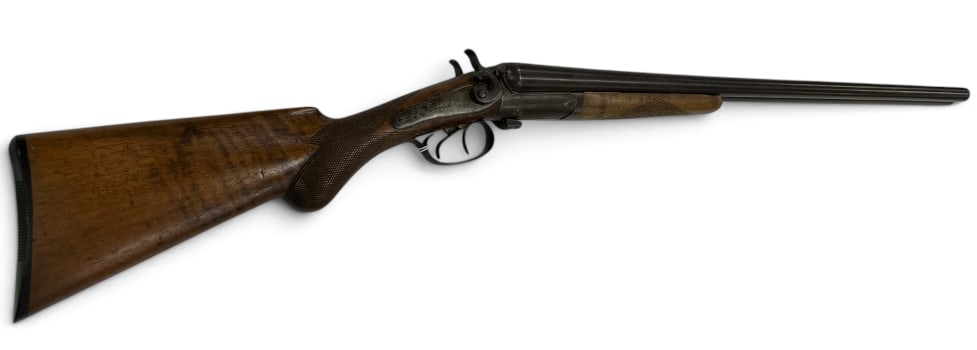 W. Richards Double Barrel 12ga Shotgun: W. Richards Double Barrel 12ga Shotgun. Barrel length 29.25 inches. Serial # 182.