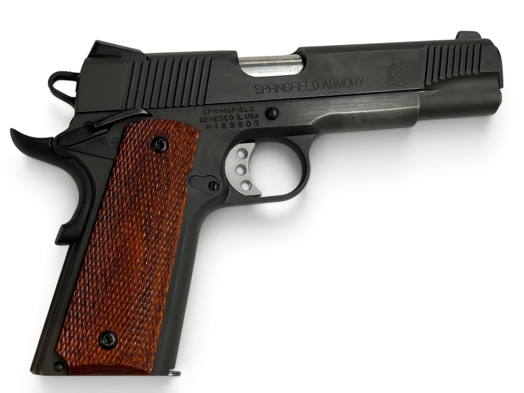 Springfield Armory Model 1911 A1 .45 cal pistol: Springfield Armory Model 1911 A1 .45 cal semi auto pistol. Includes case. Serial # N489602.