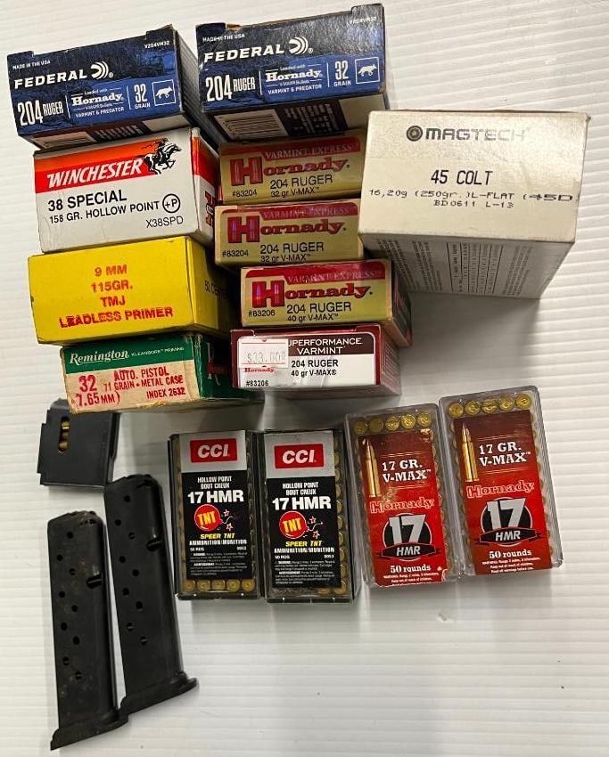 17 HMR, 204 Ruger, .32 Auto Ammunition and more (1 of 1)