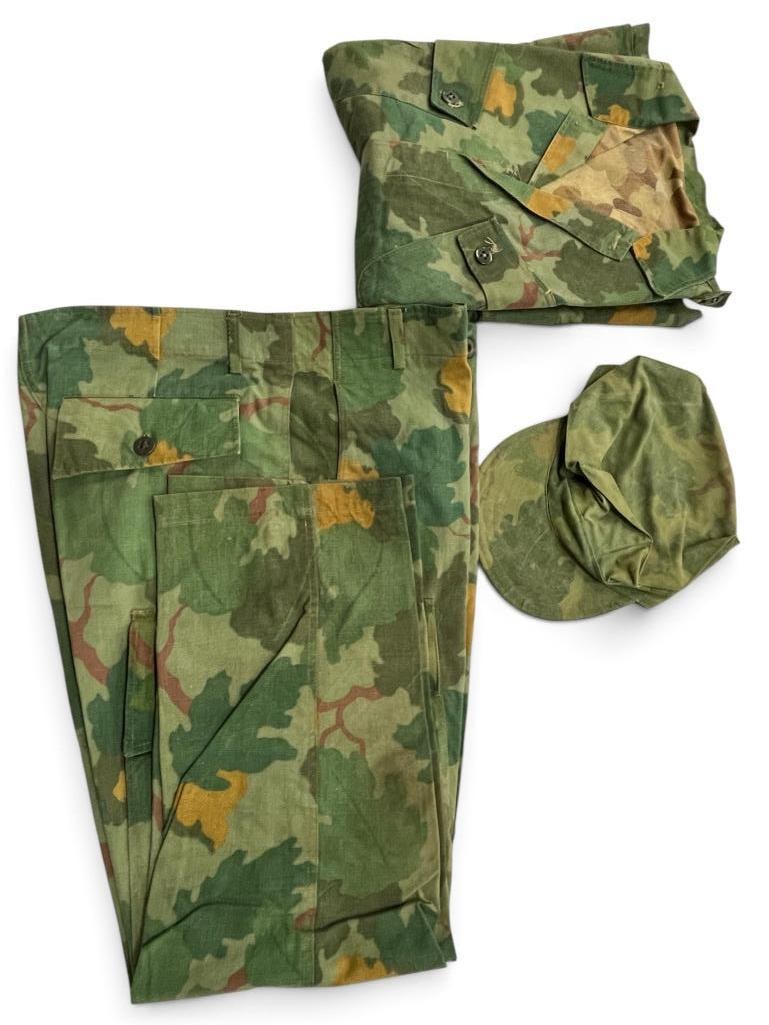 Vietnam Camo USMC Uniform and Cap made in Country: Vietnam Camo USMC Uniform and Cap made in Country. Includes letter of documentation.