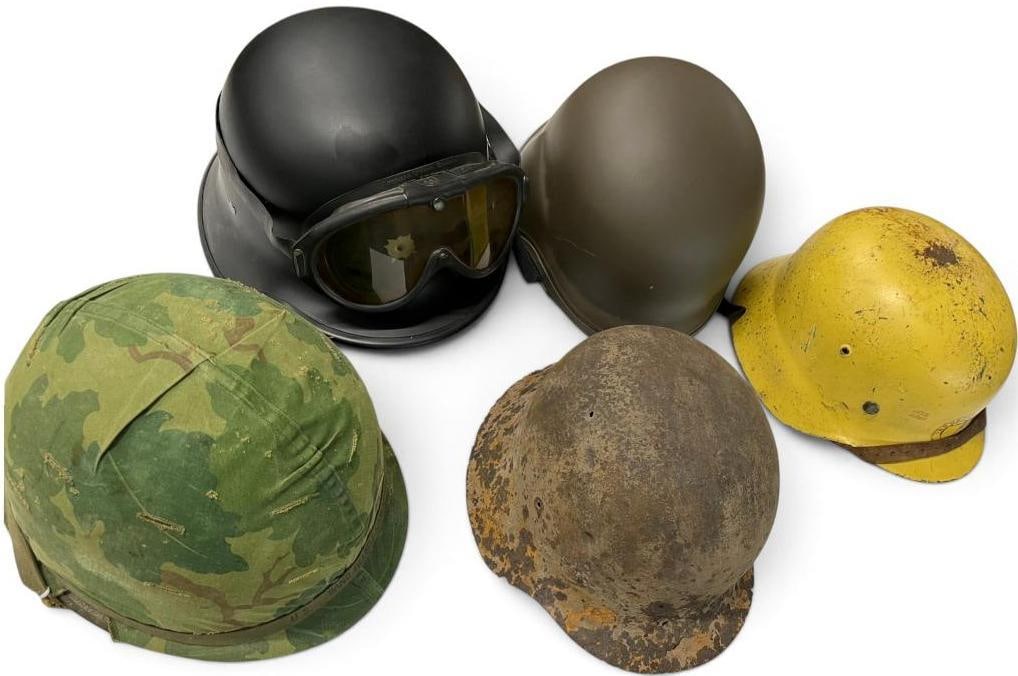 Group of 5 Military Helmets (1 of 12)