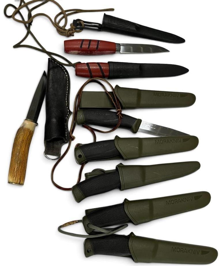 Mora and Morakniv Knives: Mora and Morakniv Knives. 8 pieces.