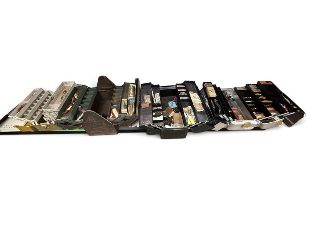 Tackle boxes, fishing lures etc.: Tackle boxes, fishing lures etc.