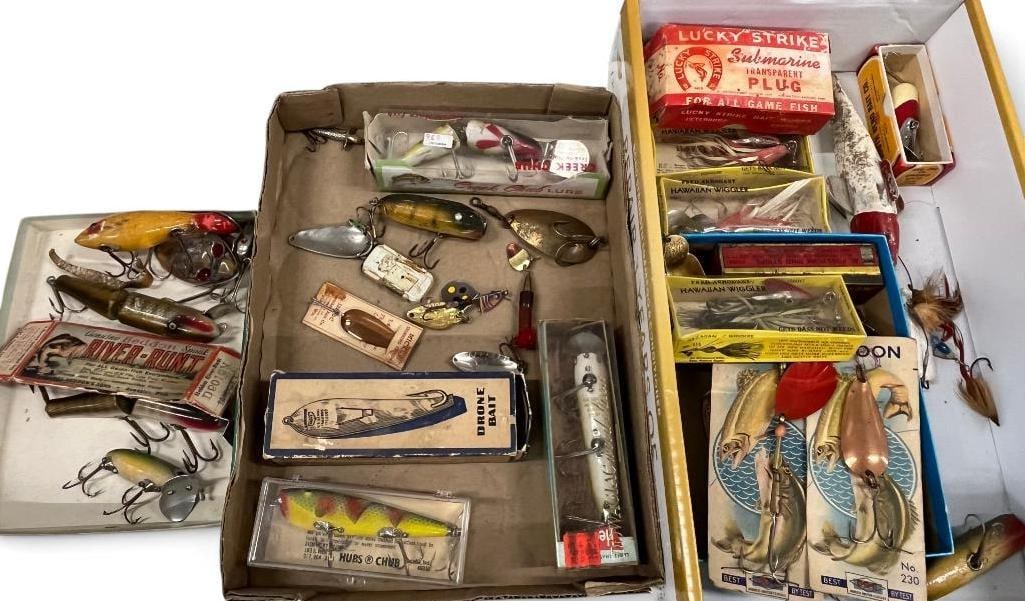 Tackle boxes, fishing lures etc.: Tackle boxes, fishing lures etc.