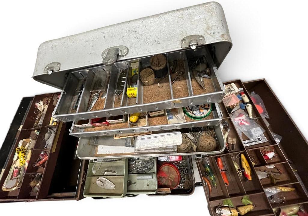 Tackle boxes, fishing lures etc.: Tackle boxes, fishing lures etc.