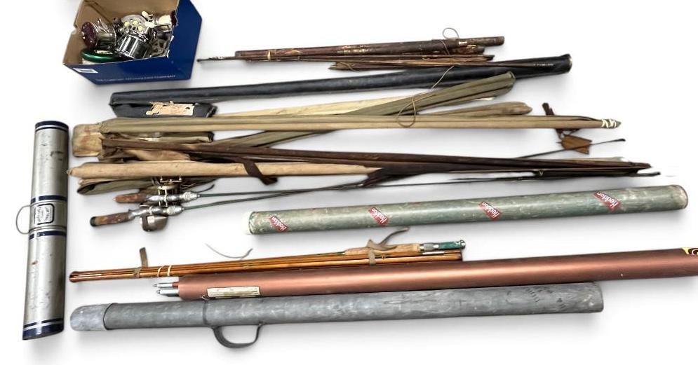Fishing Rods and Reels: Fishing Rods and Reels. Approx. 15 pieces.