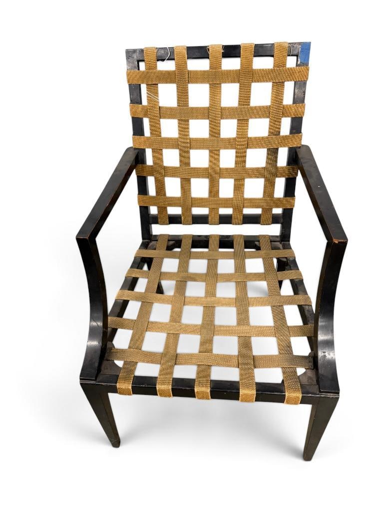Mid Century strap lounge chair: Mid Century strap lounge chair. Approx. 33 x 25 x 21 inches.