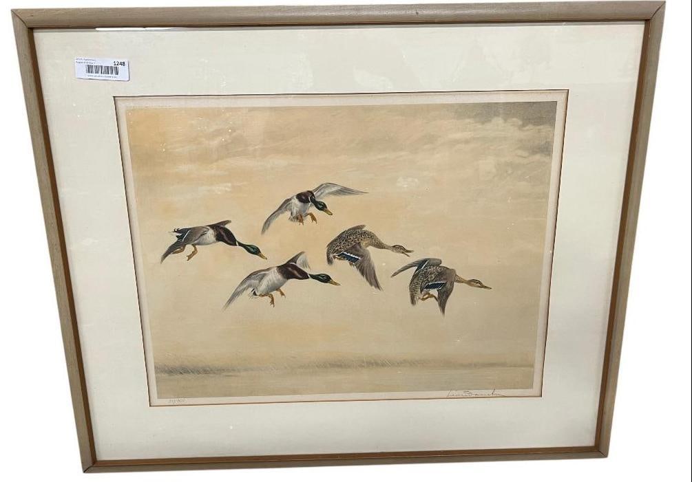 Leon Danchin signed Five Flying Ducks print (1 of 4)
