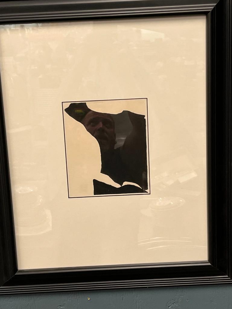 Att. Tony Smith Ink and Marker on board: Attributed to Tony Smith, Ink and Marker on board. Usually signed on reverse, frame is sealed, unknown if there is a signature. Approx. 7.5 x 6.5 inches. Frame approx. 24.5 x 20.5 inches.