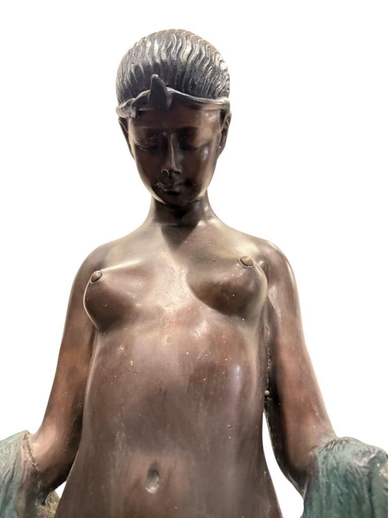 J.E. Descomps signed figural bronze - 2