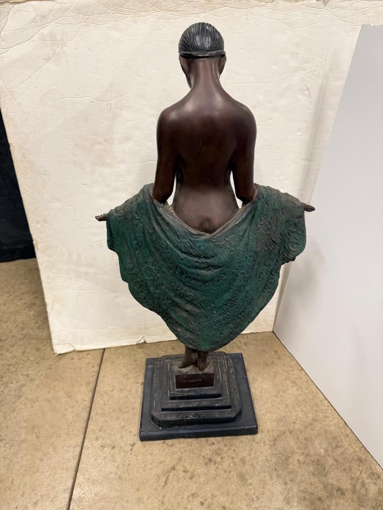 J.E. Descomps signed figural bronze - 4