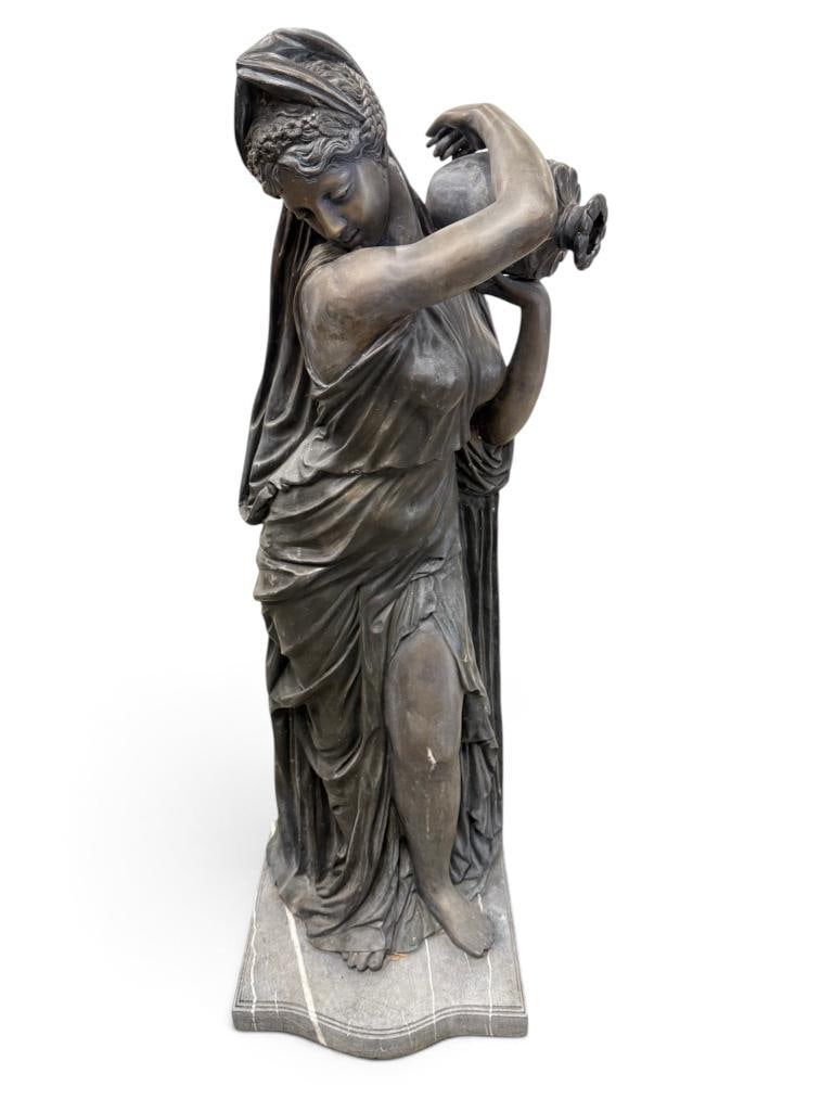 Bronze Maiden with urn water fountain (1 of 7)