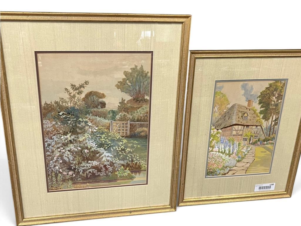 2 Crichton signed watercolors (1 of 5)