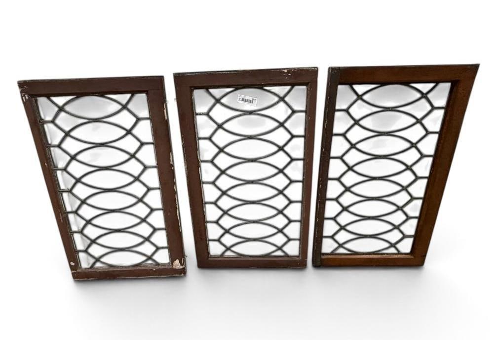 3 Leaded and Beveled Glass windows (1 of 4)
