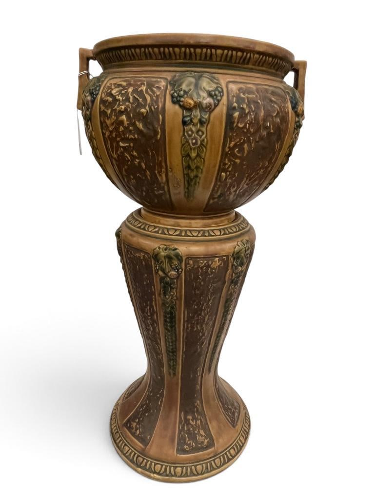 Roseville Art Pottery Florentine Jardiniere and Stand (1 of 3)