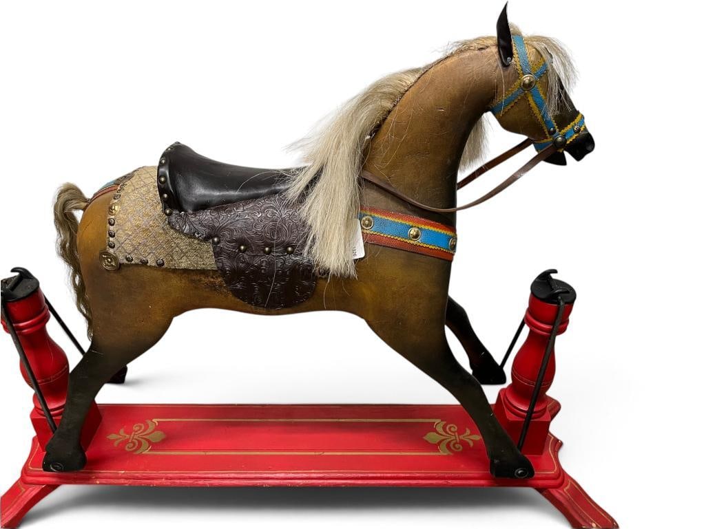 Vintage Hobby / Rocking Horse: Vintage Hobby / Rocking Horse. Approx. 48 x 36 x 16 inches.
