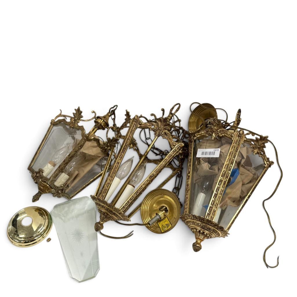 3 Brass Hanging Lamps (1 of 6)