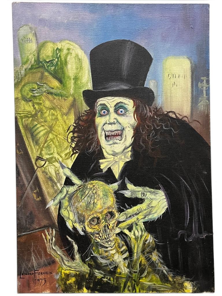 Leonard Fornalik 1973 signed oil on canvas Lon Chaney Sr. (1 of 2)