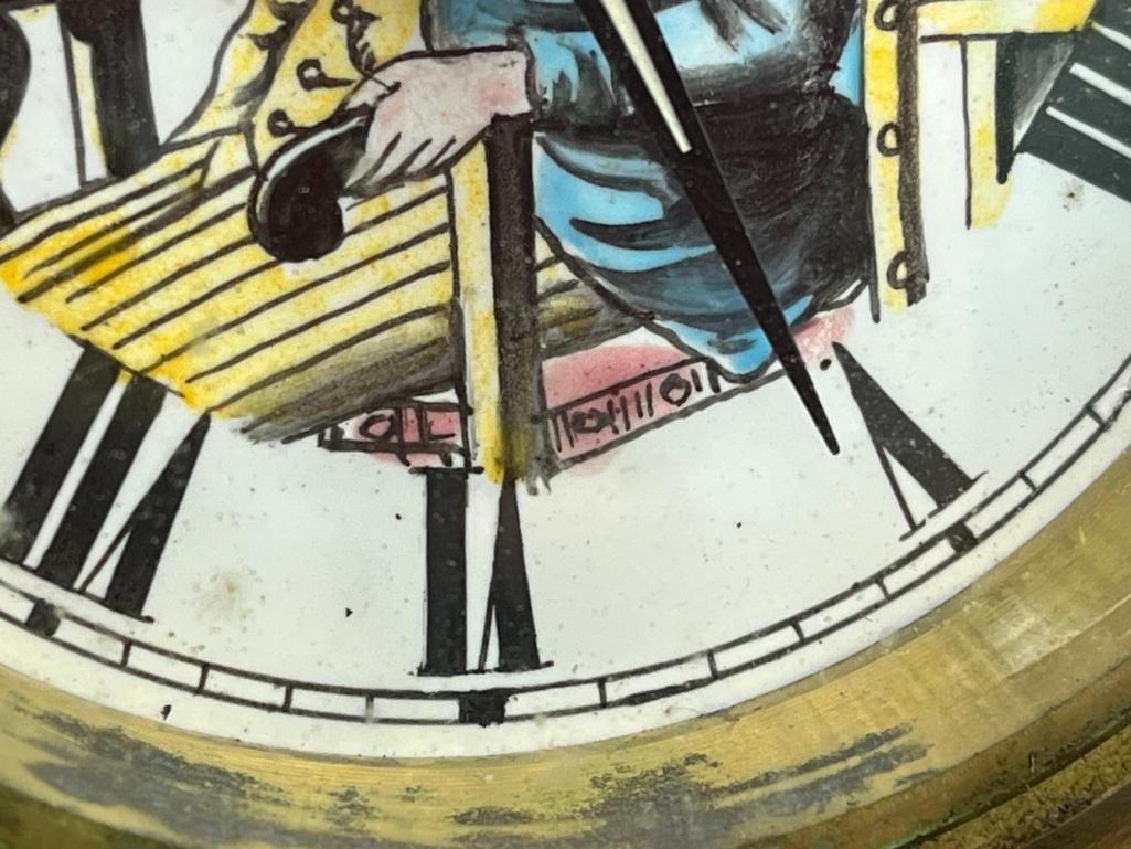 Monkey Barber animated clock - 2