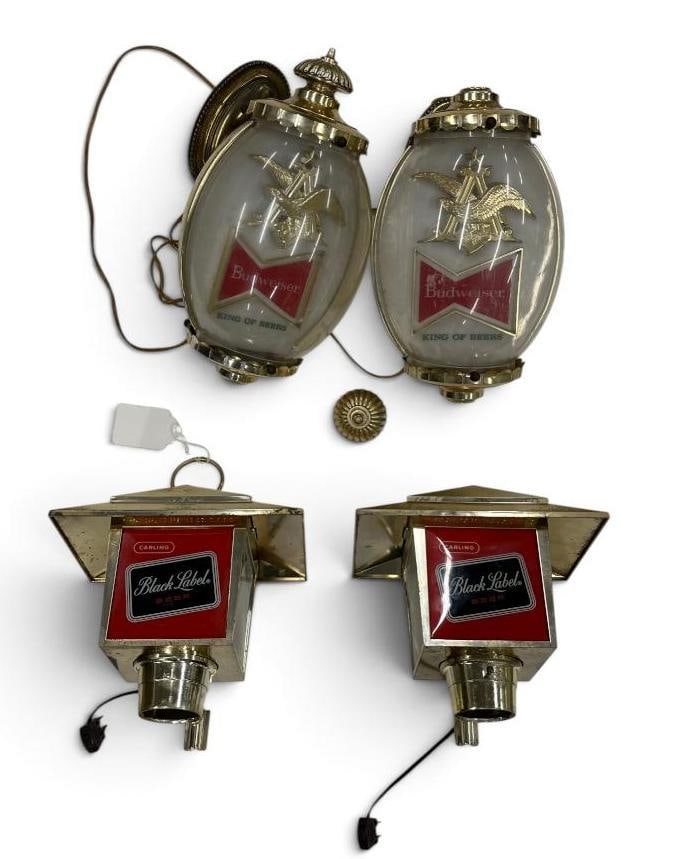 Carling Black Label and Budweiser wall sconces (1 of 6)