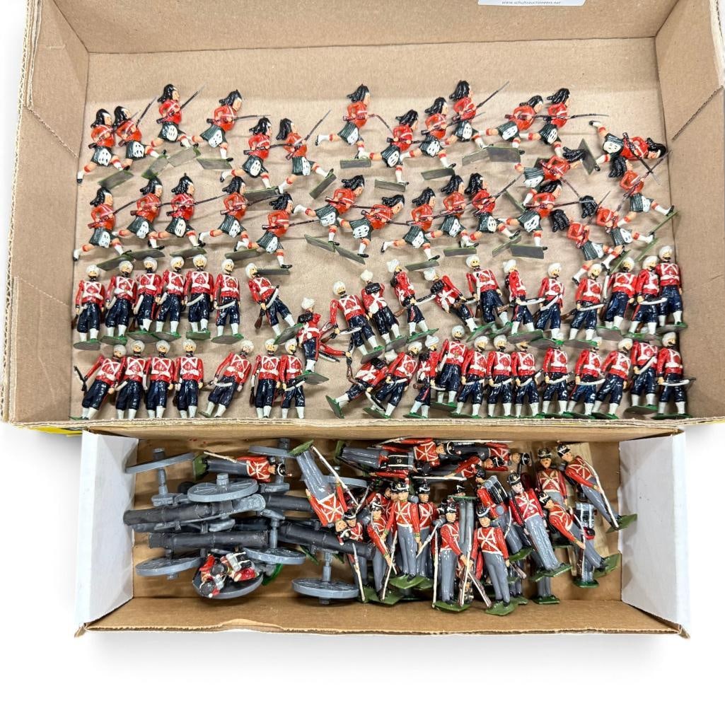 Metal toy Soldiers and Cannons: Metal toy Soldiers and Cannons. Approx. Over 80 pieces.