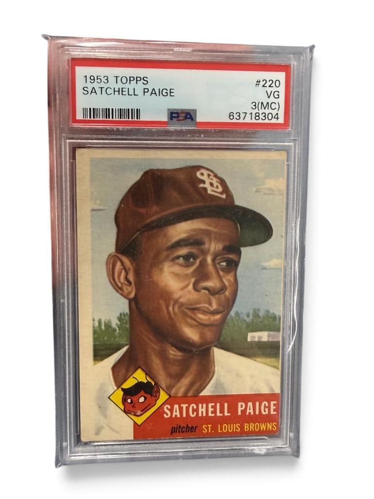 1953 Topps Baseball near complete set: 1953 Topps Baseball near complete set. Missing #1 Jackie Robinson, #82 Mantle, #247 Mays and 3 commons. Includes PSA 3 Satchell Paige.
