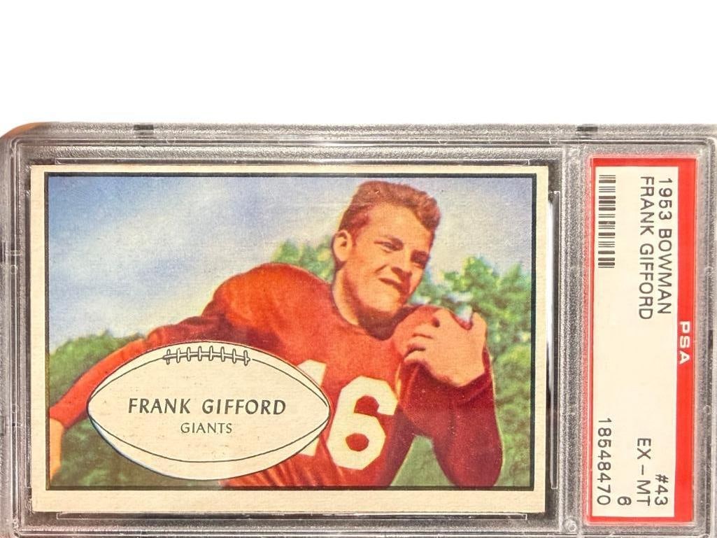 1953 Bowman Football Complete set: 1953 Bowman Football Complete set. Includes PSA 6 Frank Gifford single print. Ya Tittle, Lebaron, Otto Graham, etc.