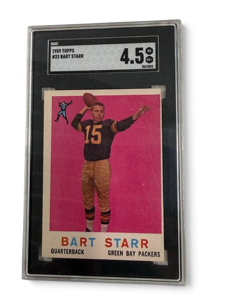1959 Topps Football SGC Graded 4.5 Bart Starr: 1959 Topps Football SGC Graded 4.5 Bart Starr