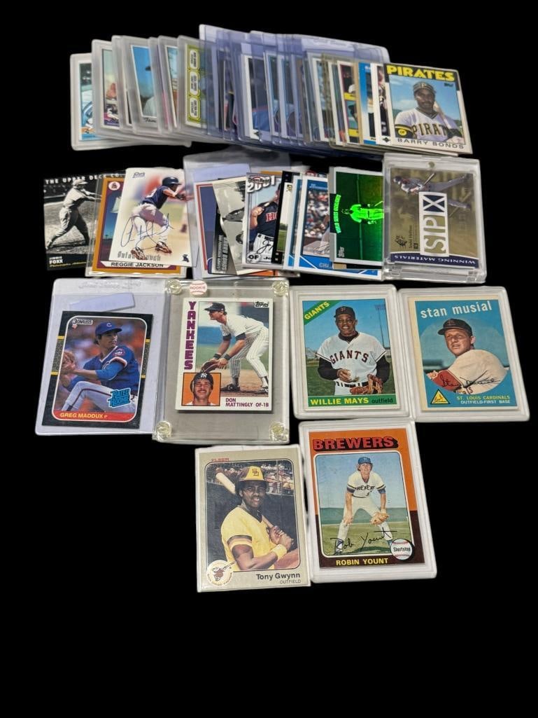 Vintage and Modern Baseball Rookies and Stars: Vintage and Modern Baseball Rookies and Stars. Bonds, Maddux, Yount, Willie Mays, Musial etc.