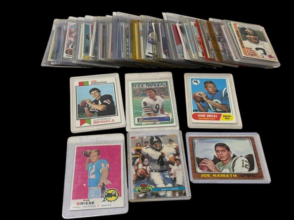 Topps Football Cards: Topps Football Cards. Vintage Stars and Rookies. Including Favre rookie.