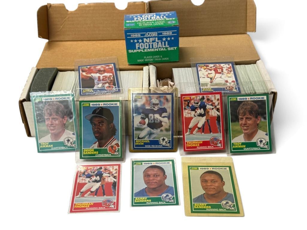 2 - 1989 Score Football Complete Sets: 2 - 1989 Score Football Complete Sets with many extras and supplemental set.