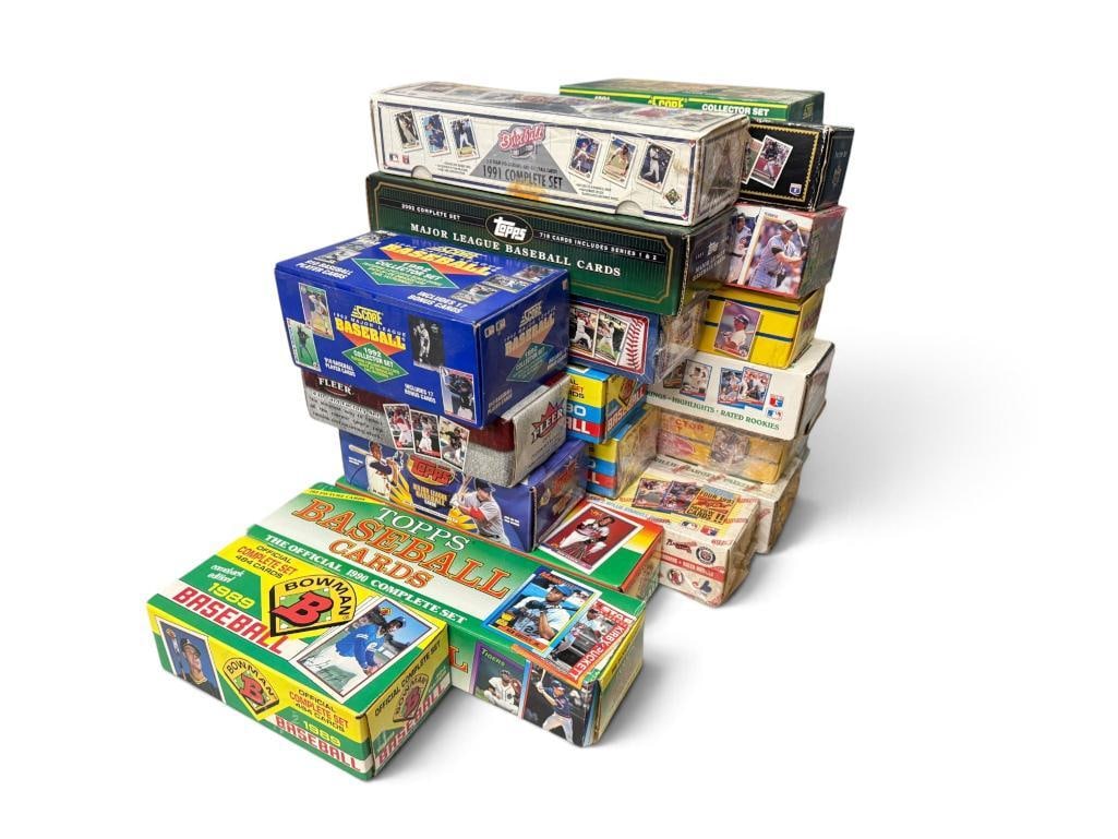 23 Baseball Card Factory Sets: 23 Baseball Card Factory Sets. Topps, Score, Upper Deck etc.