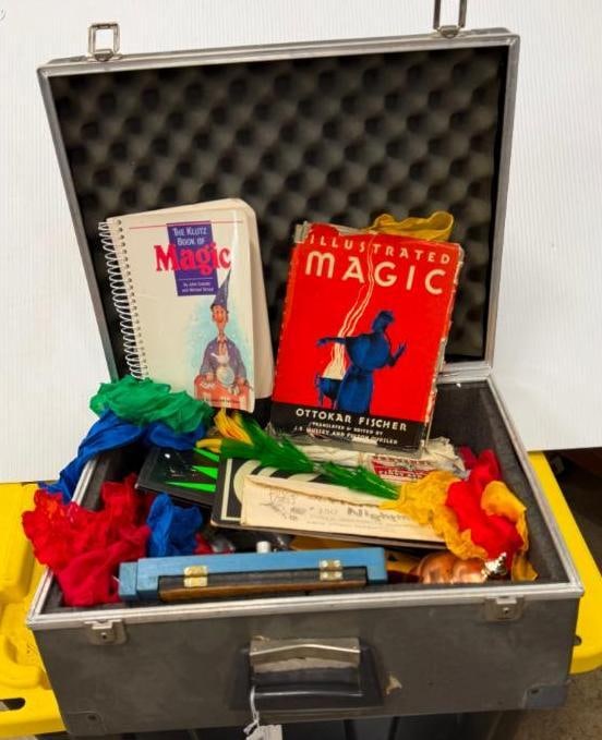 Suitcase with Magic Books, tricks etc. (1 of 4)