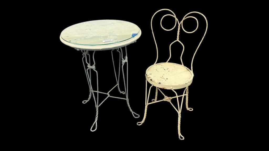 Ice Cream parlor chair and table (1 of 5)