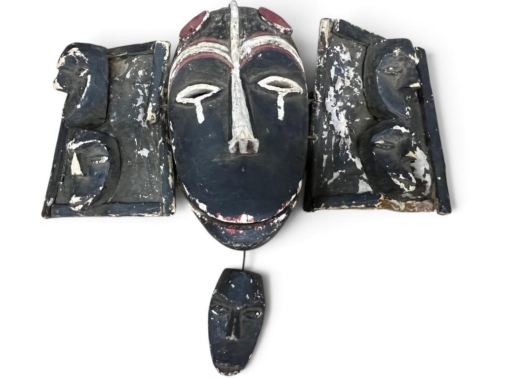 African Carved Face Mask (1 of 3)