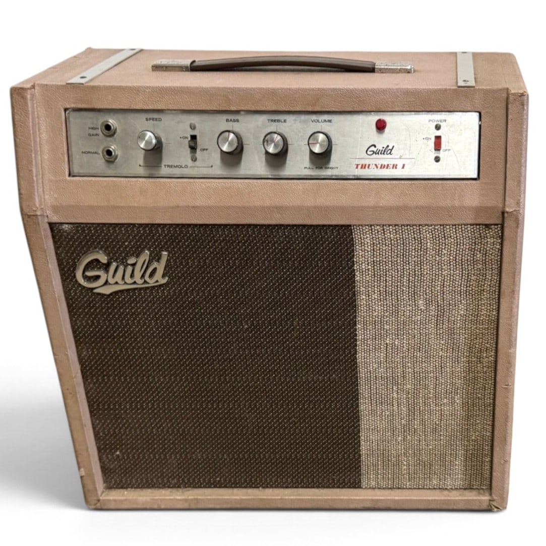 Guild Thunder 1 Guitar Amp: Guild Thunder 1 Guitar Amp. Tested and working. Approx. 18 x 18 x 9 inches.