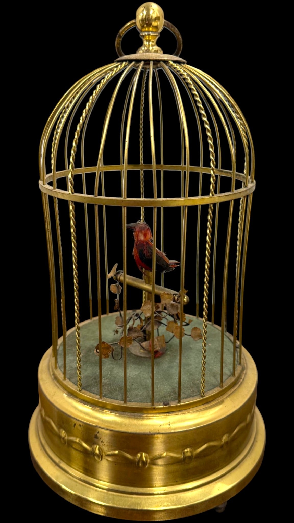 Karl Griesbaum signed automaton bird: Karl Griesbaum signed automaton bird. Approx. 11 x 6 x 6 inches.