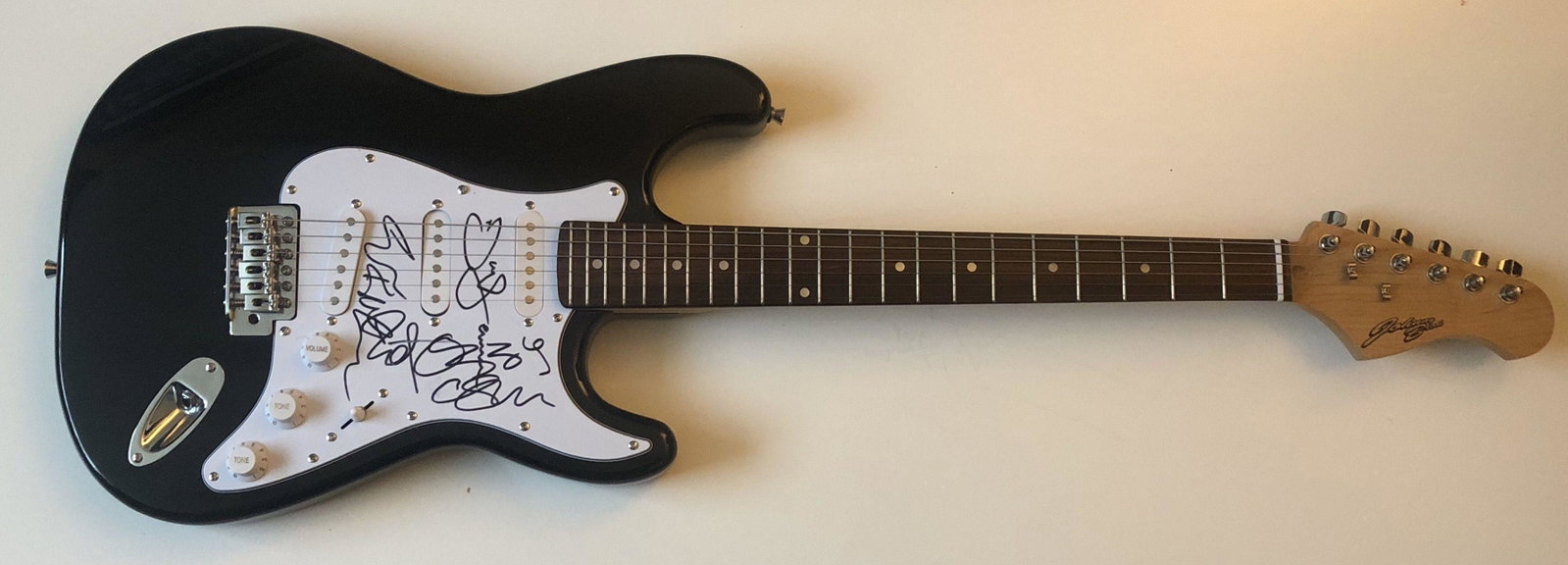 Black Sabbath Fully Signed Electric Guitar Certified: This lot is an electric guitar autographed by Ozzy Osbourne, Tony Iommi, Geezer Butler and Bill Ward of Black Sabbath. Item comes with Certificate of Authenticity guaranteeing it for a lifetime. All i