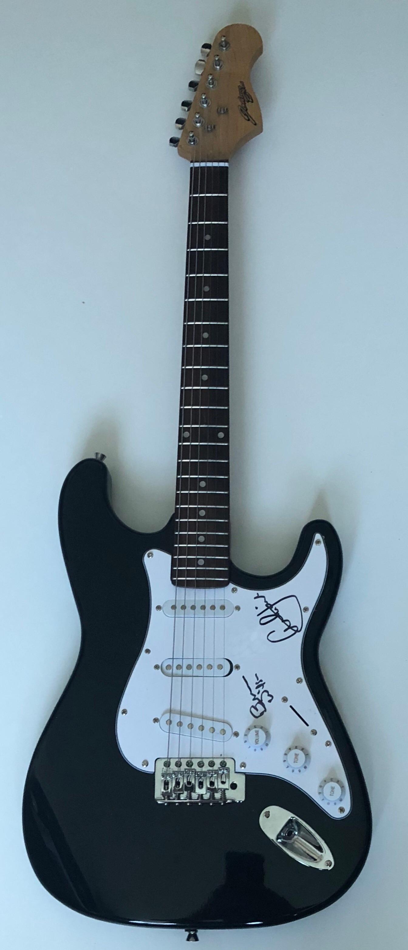 Brian Wilson & Al Jardine Signed Beach Boys Electric: This lot is an electric guitar, autographed by Brian Wilson and Al Jardine of The Beach Boys. Item comes with Certificate of Authenticity guaranteeing it for a lifetime. All items will be shipped by R