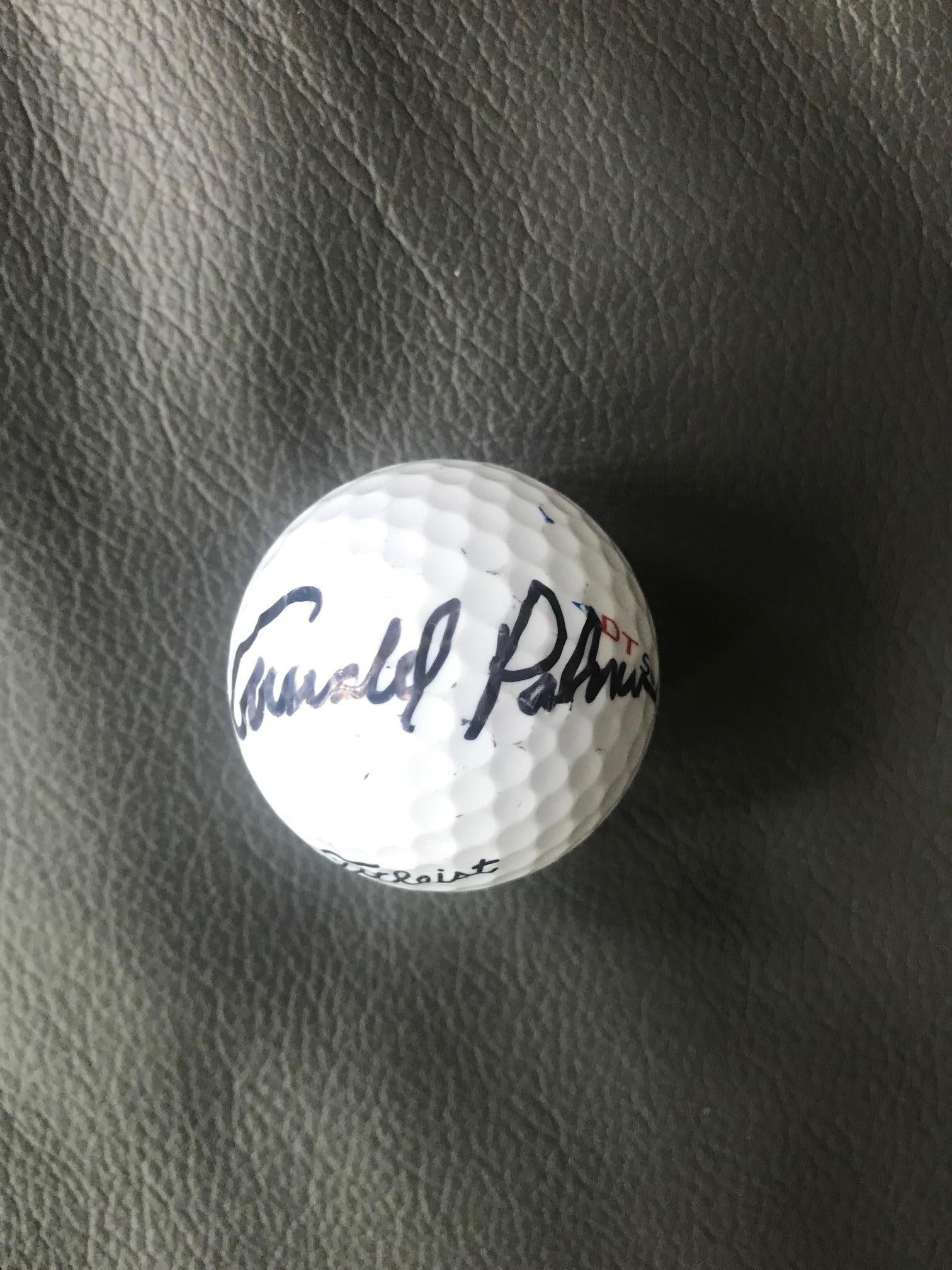 Arnold Palmer Signed Golf Ball Certified: This lot is a golf ball autographed by Arnold Palmer