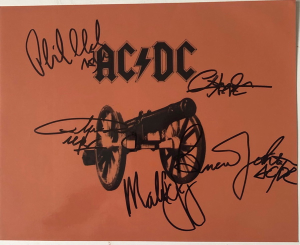 Ac/dc Fully Signed Photograph 8 X 10 Certified